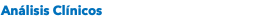 Análisis Clínicos